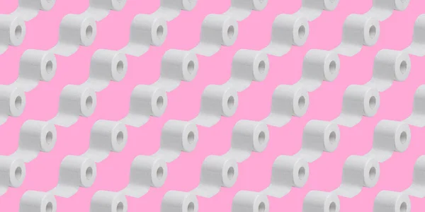 화장실 휴지의 창의적 형태가 그려지는 소량의 코로나 바이러스 — 스톡 사진