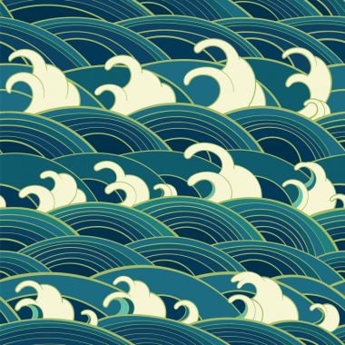 su dalgaları ile deniz seamless modeli