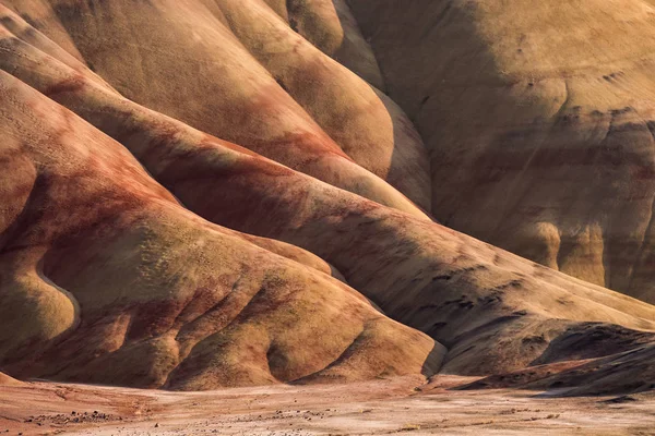 Detalle del paisaje árido, ondulado y colorido de Painted Hills —  Fotos de Stock