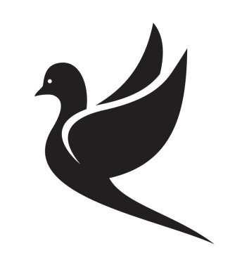 Barış güvercin vektör simgesi