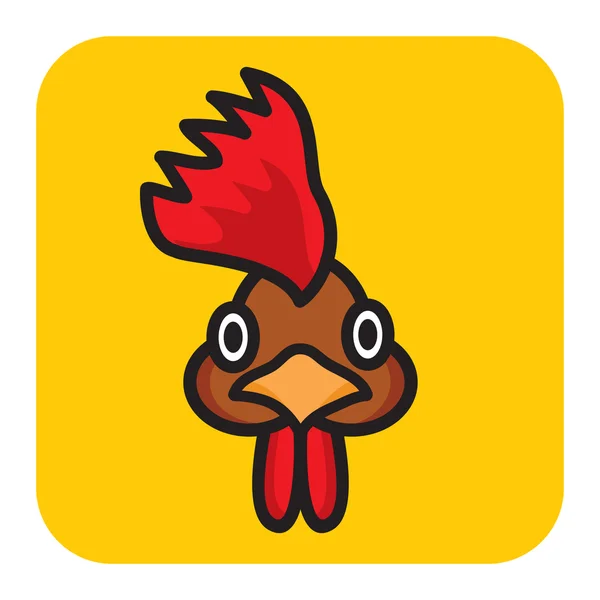 Chicken vector icon — Stock Vector