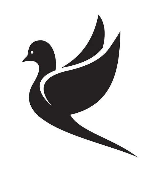 Paloma de la Paz icono del vector — Vector de stock