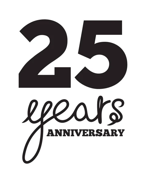 25 años aniversario — Vector de stock