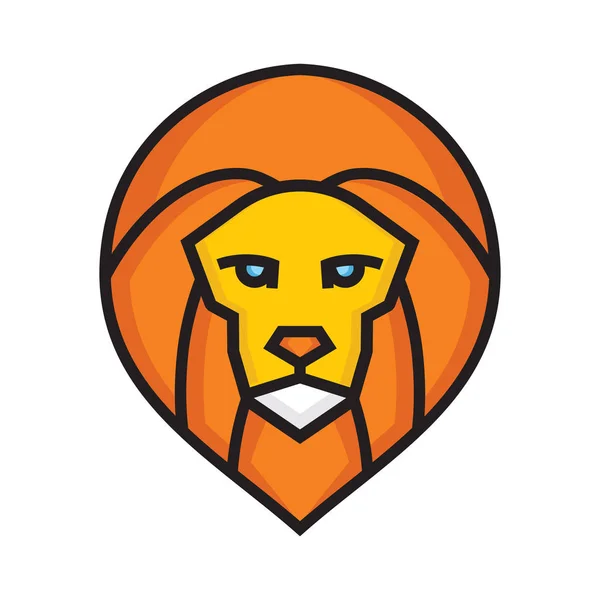 Icône vectorielle lion — Image vectorielle
