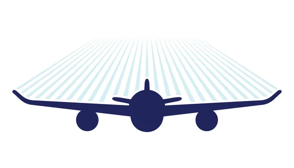 Vector illustration of the airplane symbol — Stock Vector