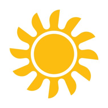 Güneş vektör simgesi