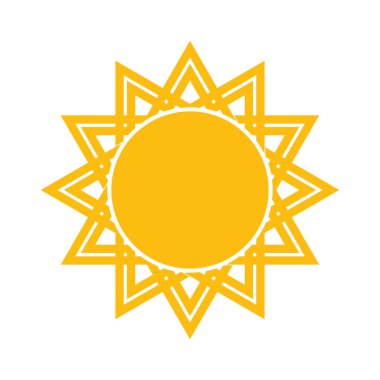 Güneş vektör simgesi