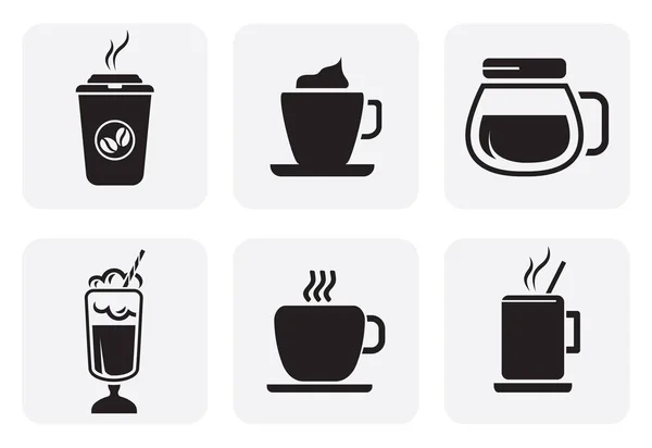 COFFEE ICONS ตลาดหลักทรัพย์แห่งประเทศไทย — ภาพเวกเตอร์สต็อก