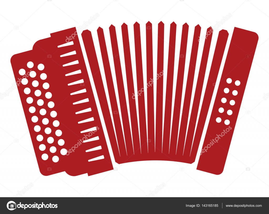 Imágenes: un acordeon | Acordeón con botones — Vector de stock