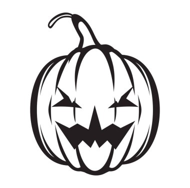 Cadılar bayramı kabak vektör simgesi