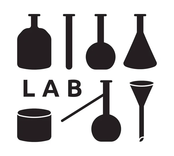 Ilustração vetorial do equipamento de laboratório — Vetor de Stock