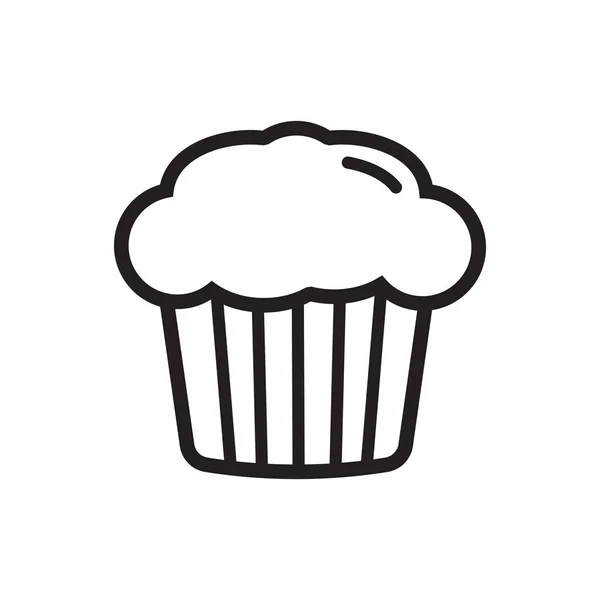 Cupcake vector iconen — Stockvector