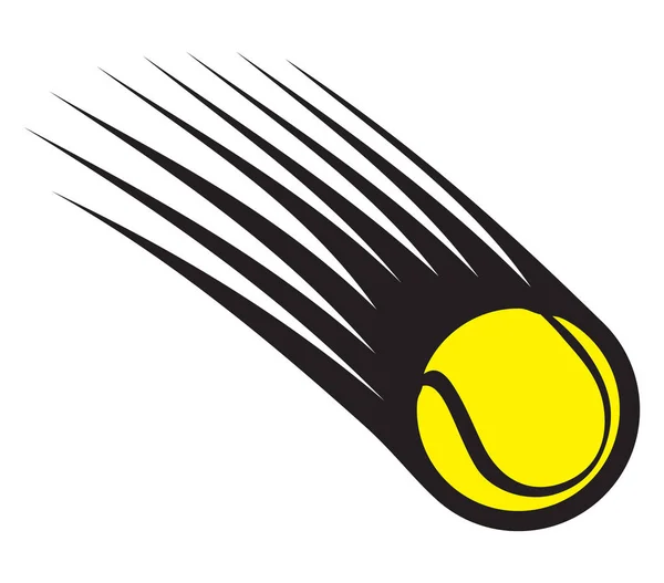 Pelota de tenis sobre fondo blanco — Vector de stock