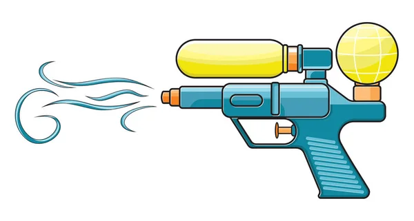 Pistolet à eau sur fond blanc — Image vectorielle