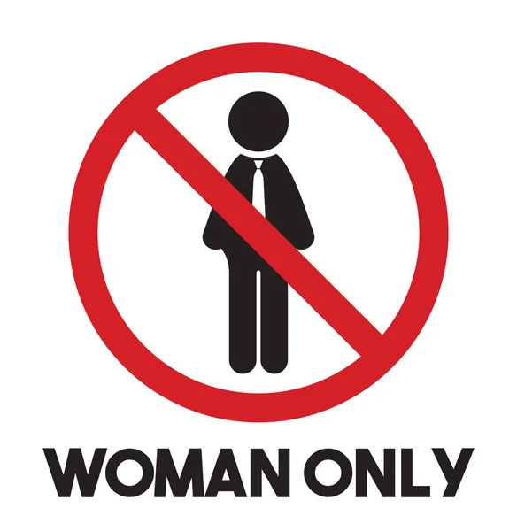 Women only sign — Stock Vector