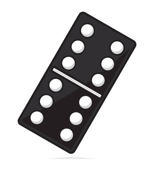Azulejo dominó negro — Archivo Imágenes Vectoriales