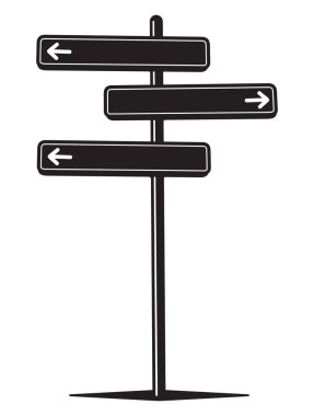 farklı yönlere işaret etmek