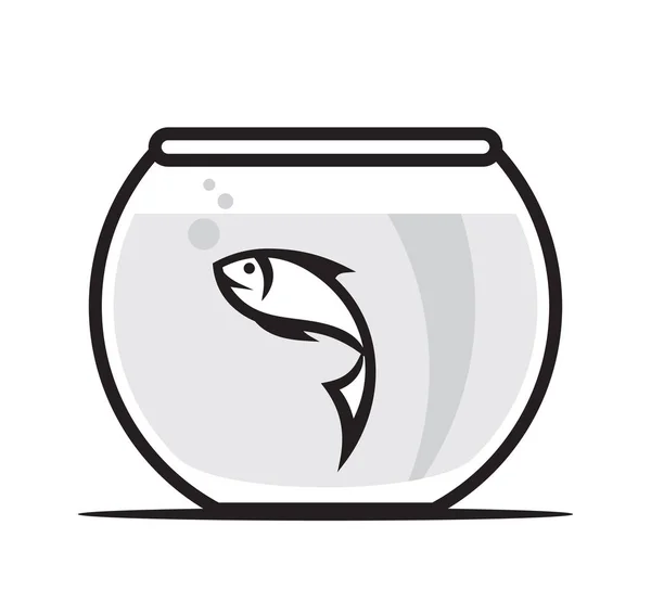 Peixe dourado em uma tigela —  Vetores de Stock