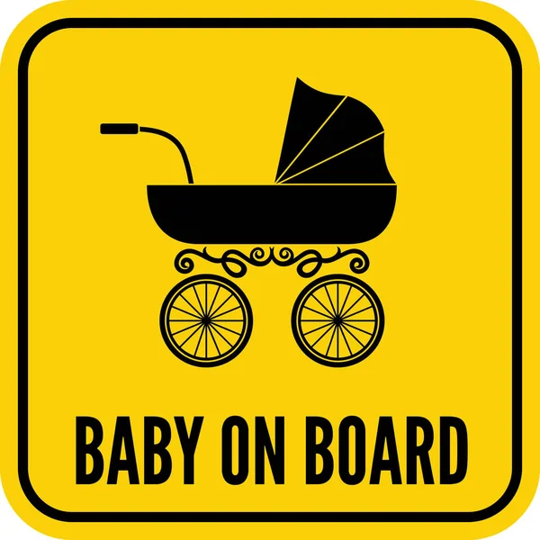 Baby auf dem Schild — Stockvektor