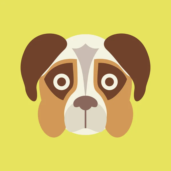 Vectorillustratie van het hoofd van een hond — Stockvector