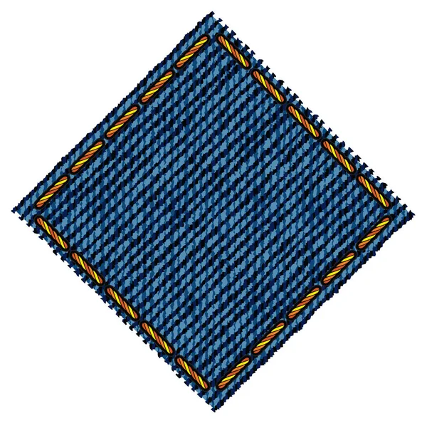Illustration vectorielle du carré en denim bleu — Image vectorielle