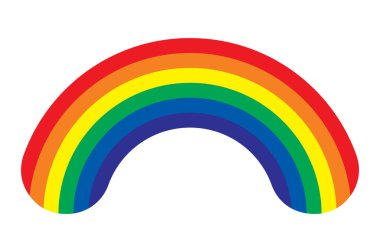  rainbow üzerinde beyaz izole