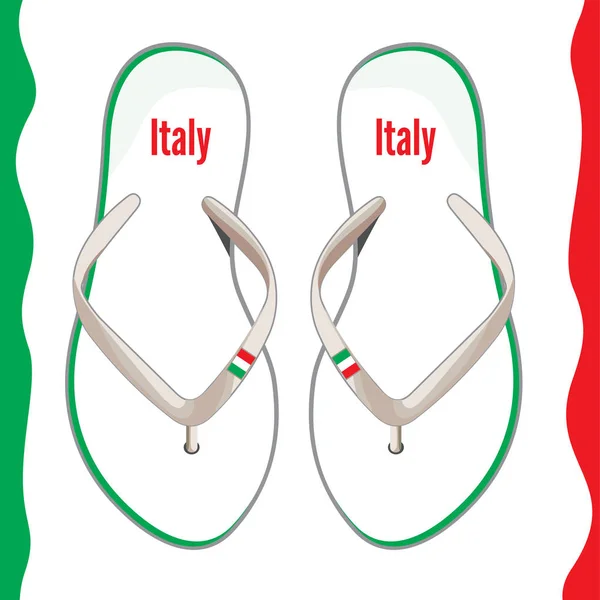 Italian flip flops — Stock Vector
