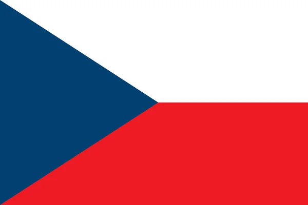Vlag van Tsjechië — Stockvector