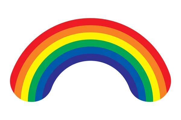 Regenboog geïsoleerd op wit — Stockvector