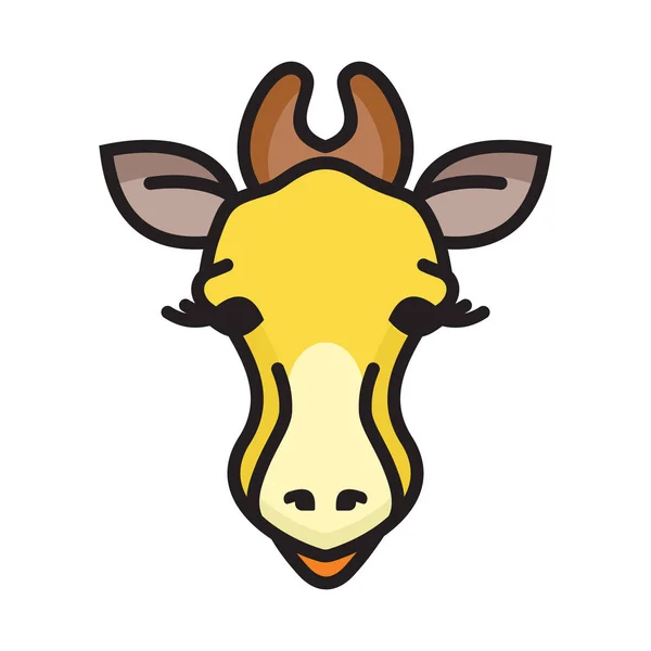 Cabeça de uma girafa — Vetor de Stock