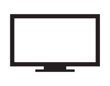 TV beyaz zemin üzerine