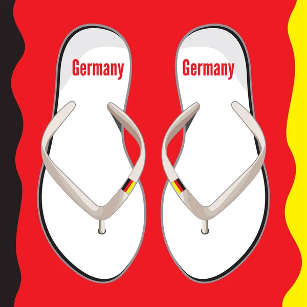 German flip flops — Stock Vector