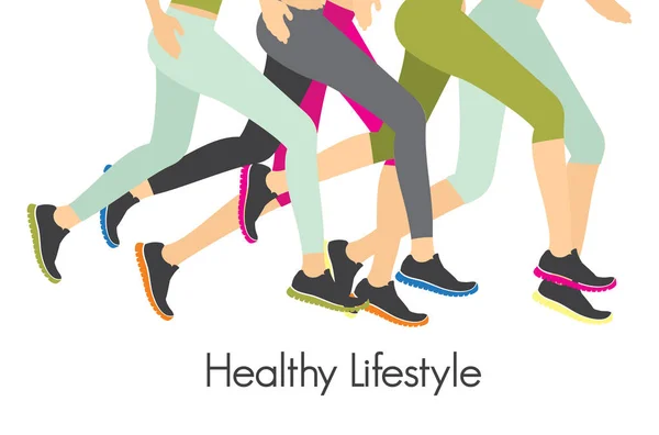 Healthy lifestyle concept — Stock Vector