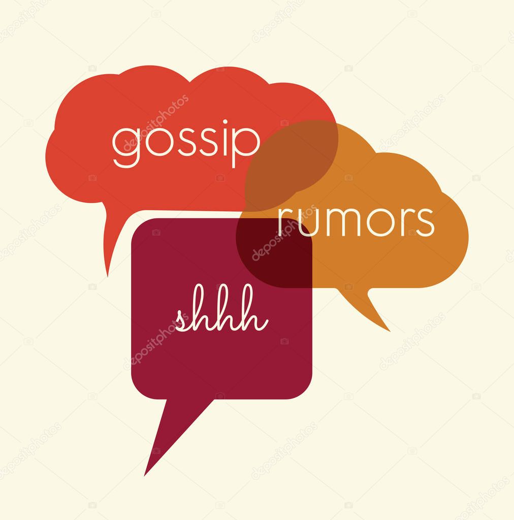 gossip and rumors concept