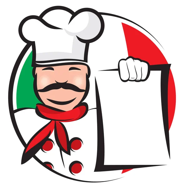 Chef de cozinha com bigode —  Vetores de Stock