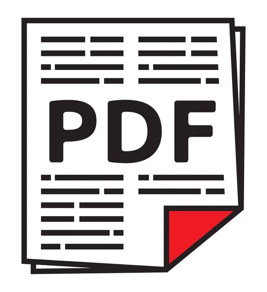 Icono de archivo pdf en un blanco — Vector de stock