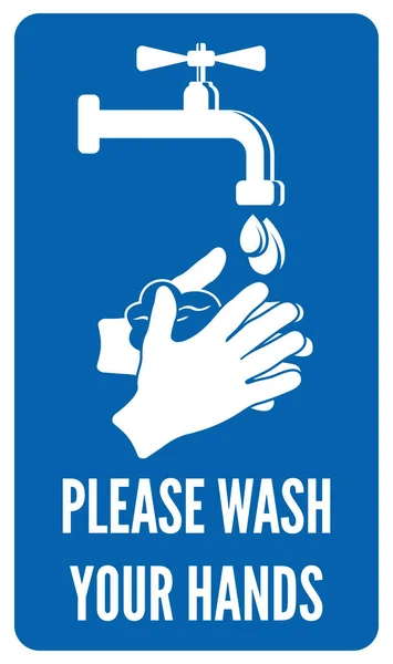 Wash your hands sign — Stock Vector