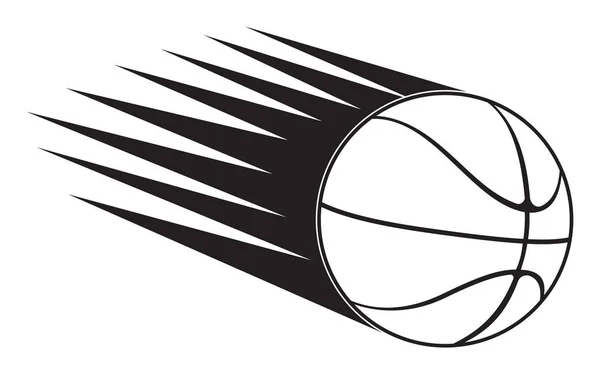Basketballball im Flug — Stockvektor