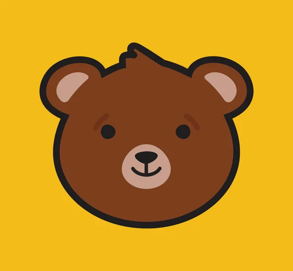 Tvář malého medvěda — Stockový vektor