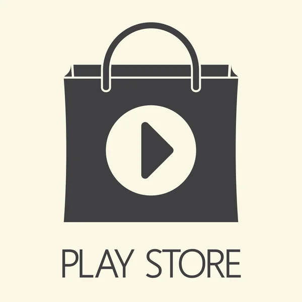 Play store-symbool — Stockvector