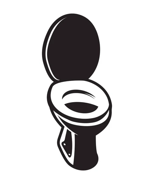 Enseigne de toilette sur fond blanc — Image vectorielle