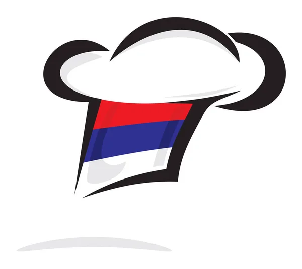 Sombrero de chef serbio — Vector de stock