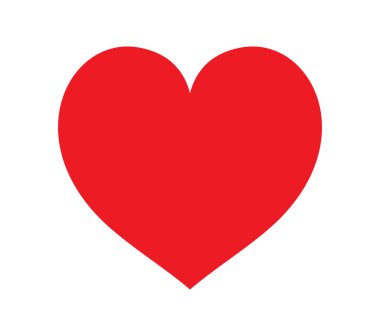 beyaz üzerine basit kalp