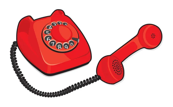 Telefone retro velho no branco — Vetor de Stock