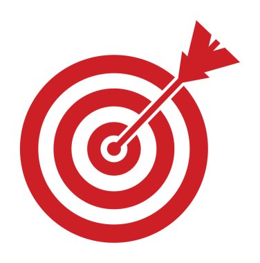  beyaz üzerine kırmızı dart tahtası