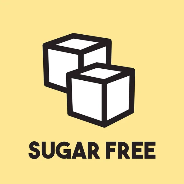 Socker fri tecken — Stock vektor