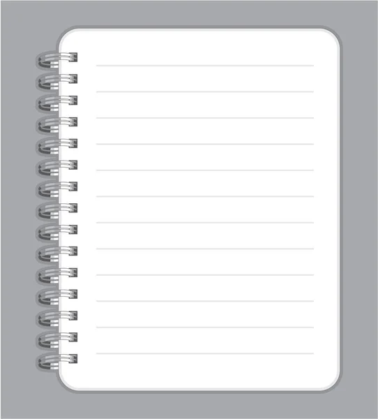 Open blank notebook — Stock Vector