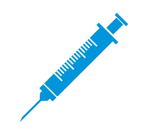 在一张白纸黑注射器 — 图库矢量图片