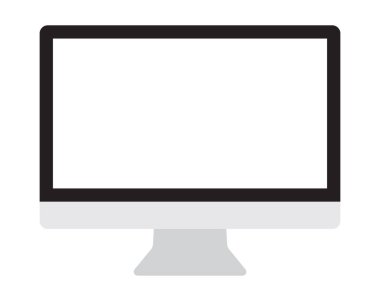 Modern bilgisayar görüntüsünün vektör illüstrasyonu