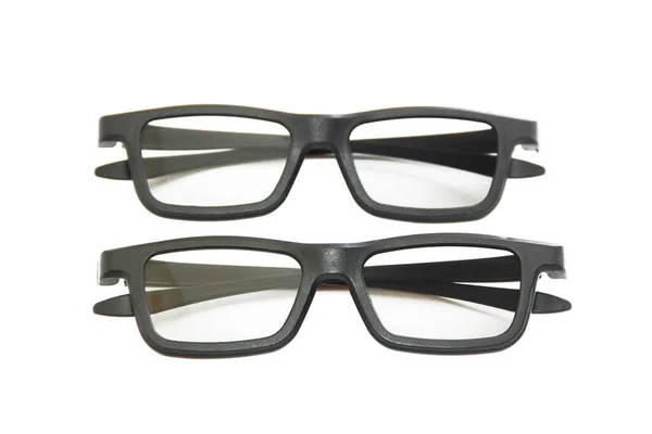 镜片为黑色塑料相框的眼镜 — 图库照片